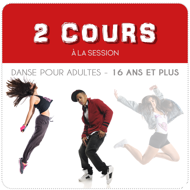 Inscription à 2 cours de danse en Individuel à la session