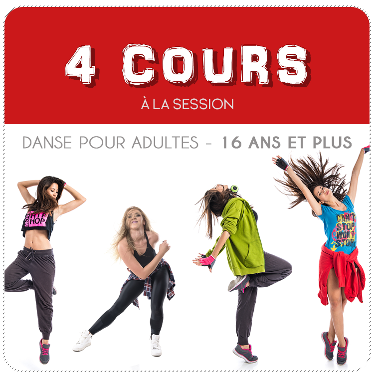 Inscription à 4 cours de danse en Individuel à la session