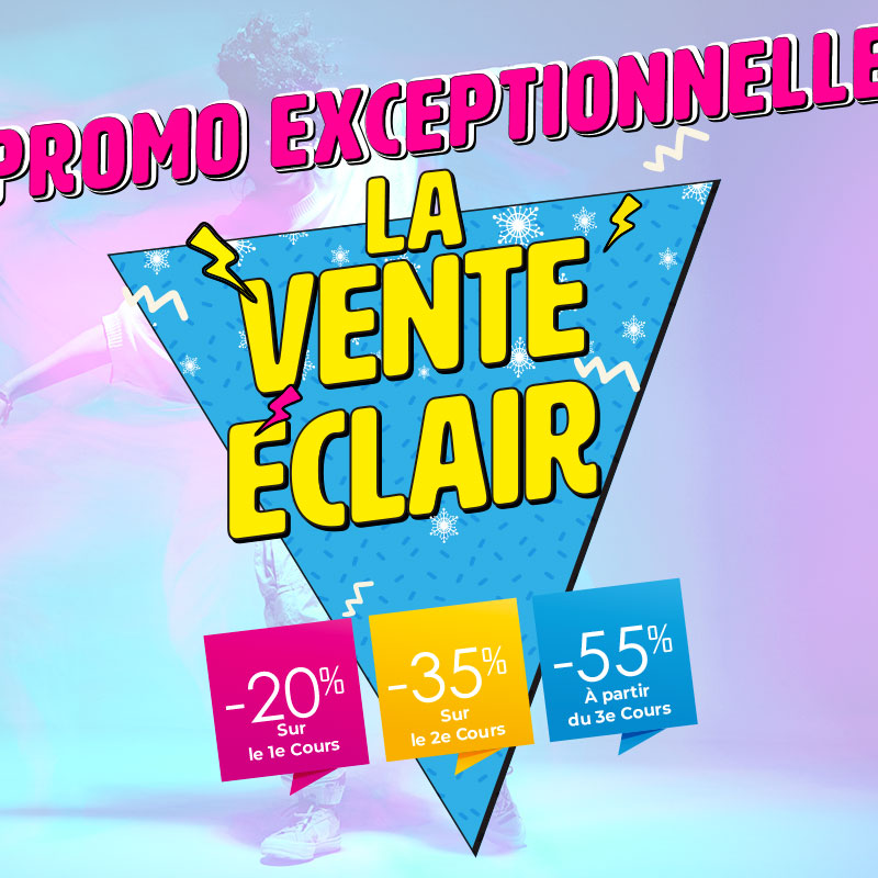 La promotion de la Vente éclair, Cours de danse à prix réduit pour un temps limité