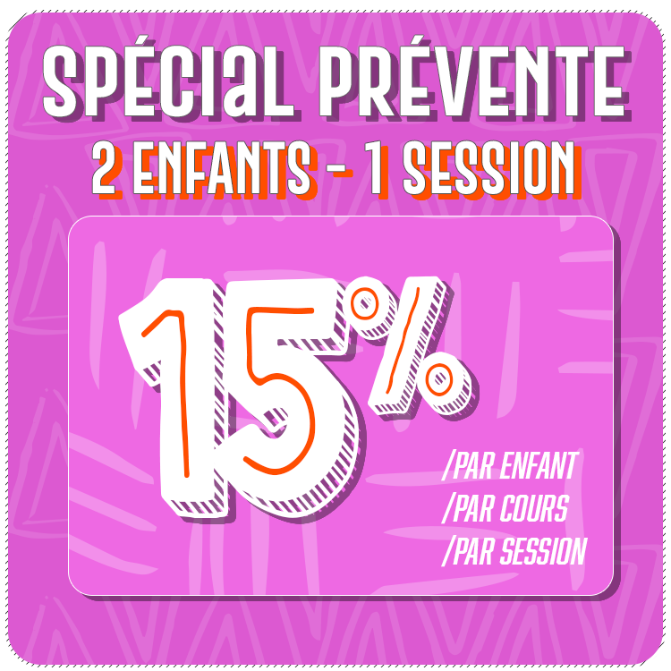 Inscription à 1 cours de danse pour 2 enfantS à 1 session seulement