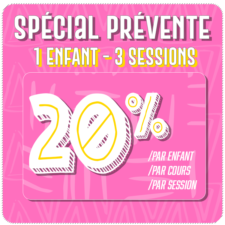 Inscription à 1 cours de danse pour 1 enfant à 3 sessions consécutives